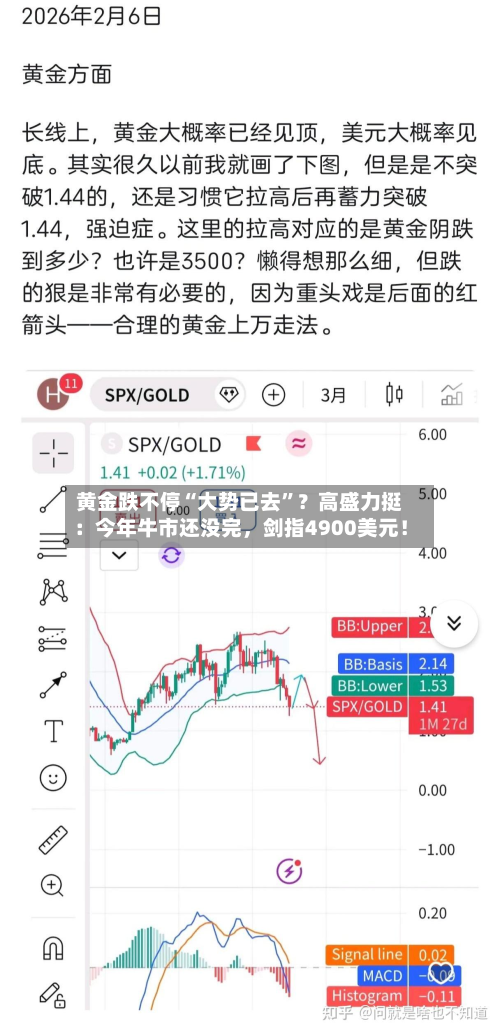 黄金跌不停“大势已去	”？高盛力挺：今年牛市还没完，剑指4900美元！-第3张图片