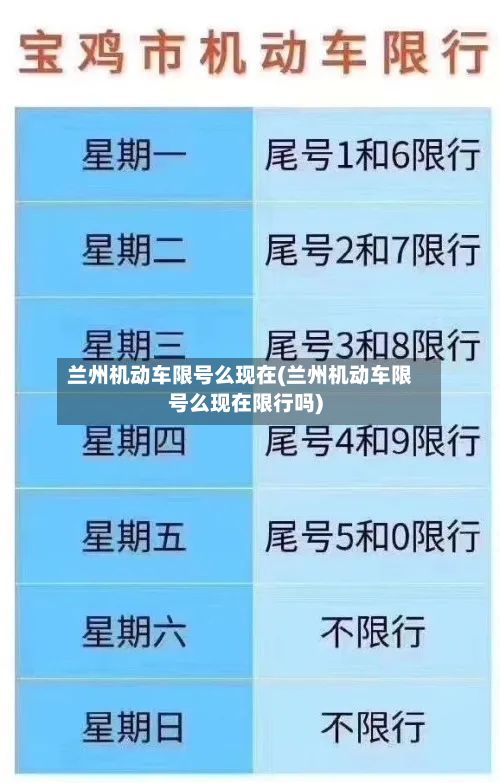 兰州机动车限号么现在(兰州机动车限号么现在限行吗)-第1张图片