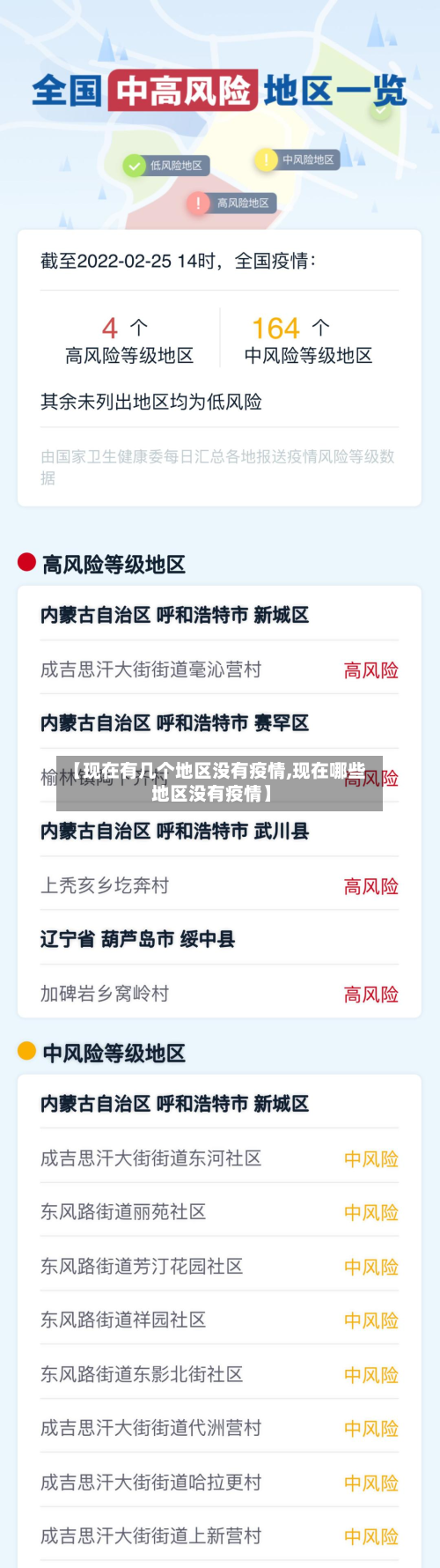 【现在有几个地区没有疫情,现在哪些地区没有疫情】-第2张图片
