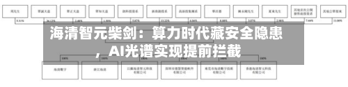海清智元柴剑：算力时代藏安全隐患，AI光谱实现提前拦截-第2张图片