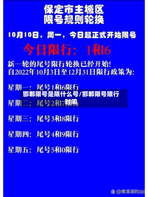 邯郸限号是限什么号/邯郸限号限行时间-第2张图片
