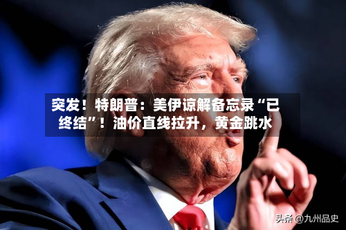 突发！特朗普：美伊谅解备忘录“已终结	”！油价直线拉升，黄金跳水-第2张图片
