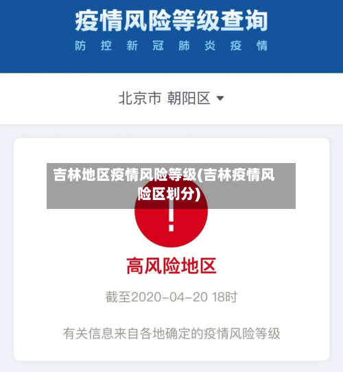 吉林地区疫情风险等级(吉林疫情风险区划分)-第1张图片
