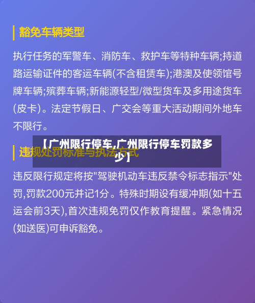 【广州限行停车,广州限行停车罚款多少】-第1张图片