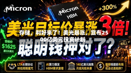存储，利好来了！美光暴涨，宣布2500亿美元投资计划-第2张图片