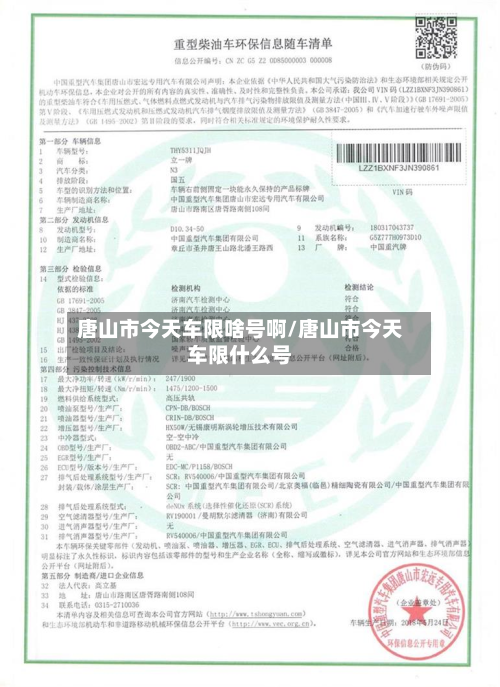 唐山市今天车限啥号啊/唐山市今天车限什么号-第1张图片