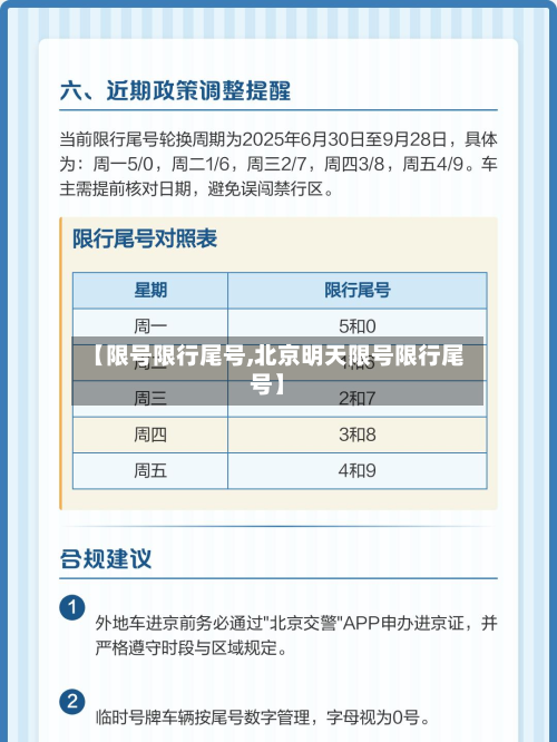 【限号限行尾号,北京明天限号限行尾号】-第1张图片