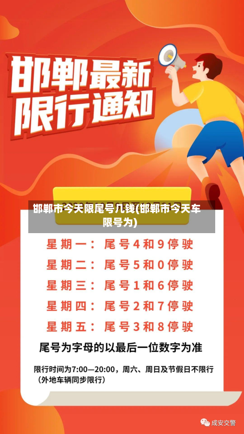 邯郸市今天限尾号几钱(邯郸市今天车限号为)-第1张图片