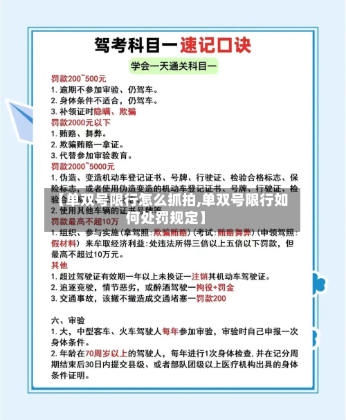 【单双号限行怎么抓拍,单双号限行如何处罚规定】-第1张图片