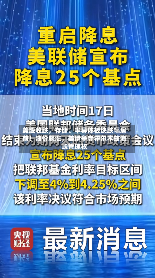 美股收跌，存储、半导体板块跌幅居前！油价飙涨，美伊争夺霍尔木兹海峡管理权-第2张图片