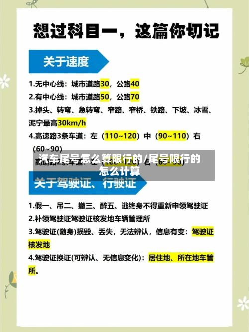 汽车尾号怎么算限行的/尾号限行的怎么计算