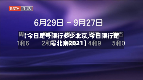 【今日尾号限行多少北京,今日限行尾号北京2021】-第1张图片