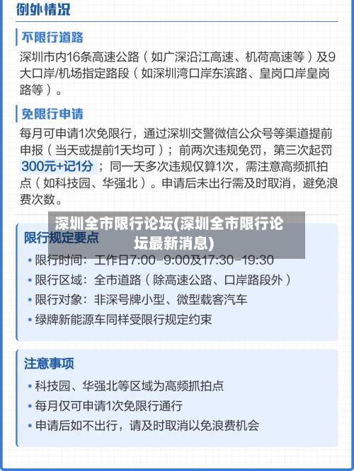 深圳全市限行论坛(深圳全市限行论坛最新消息)-第1张图片