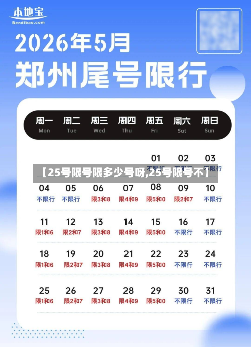 【25号限号限多少号呀,25号限号不】-第1张图片