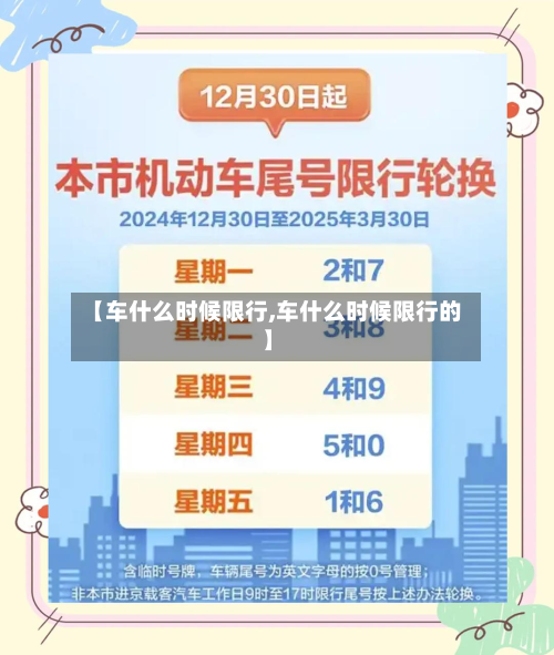 【车什么时候限行,车什么时候限行的】-第1张图片