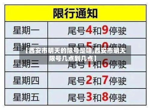 【西安市明天的限号是啥,西安市明天限号几点到几点】-第1张图片
