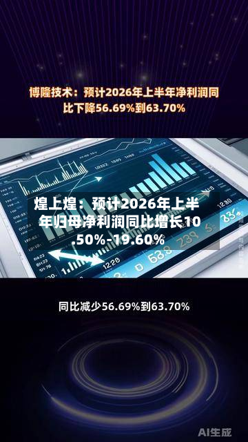煌上煌:预计2026年上半年归母净利润同比增长10.50%-19.60%-第1张图片