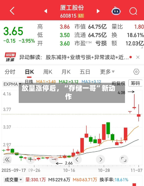 放量涨停后	，“存储一哥”新动作-第3张图片