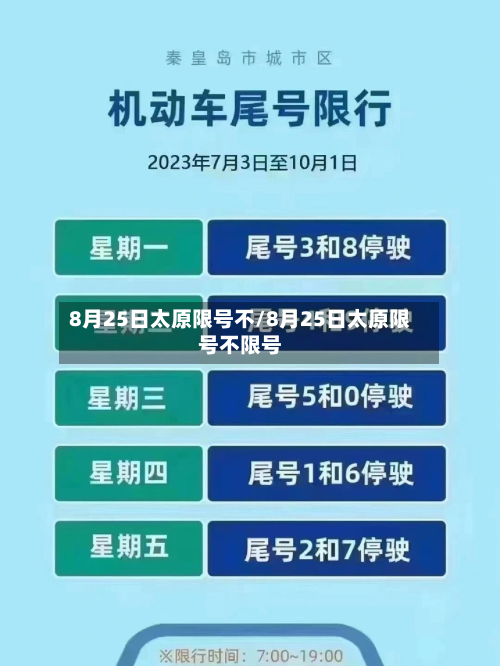 8月25日太原限号不/8月25日太原限号不限号-第1张图片