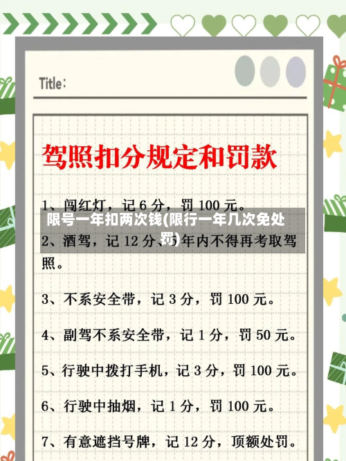 限号一年扣两次钱(限行一年几次免处罚)