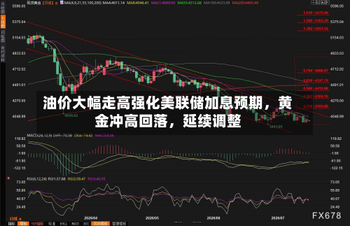 油价大幅走高强化美联储加息预期，黄金冲高回落，延续调整-第2张图片