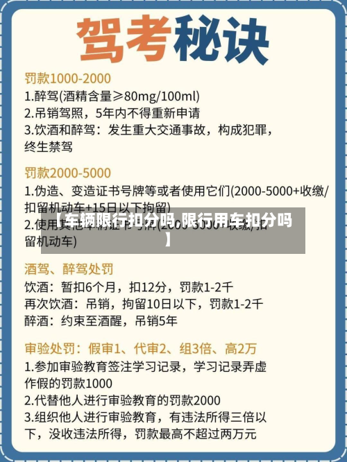 【车辆限行扣分吗,限行用车扣分吗】-第1张图片