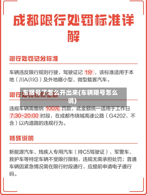 车限号了怎么开出来(车辆限号怎么说)-第1张图片