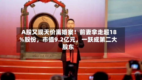 A股又现天价离婚案！前妻拿走超18%股份	，市值9.2亿元，一跃成第二大股东-第2张图片