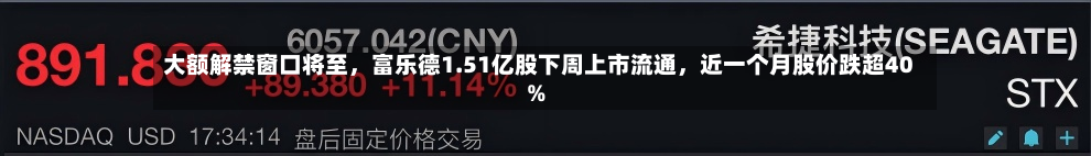 大额解禁窗口将至	，富乐德1.51亿股下周上市流通，近一个月股价跌超40%-第2张图片