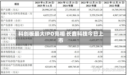 科创板更大IPO亮相 长鑫科技今日上市