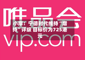 小摩：宁德时代维持“增持”评级 目标价为725港元-第3张图片