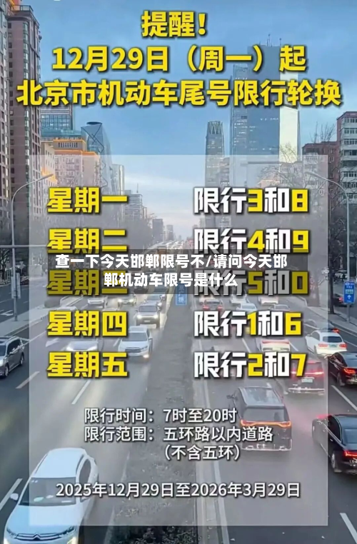 查一下今天邯郸限号不/请问今天邯郸机动车限号是什么-第1张图片