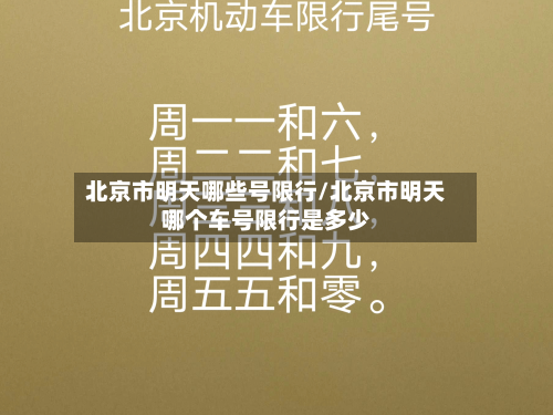 北京市明天哪些号限行/北京市明天哪个车号限行是多少-第1张图片