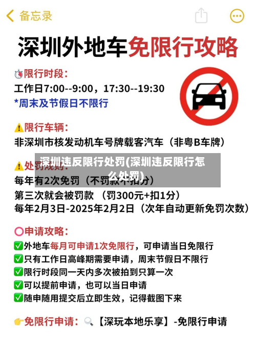 深圳违反限行处罚(深圳违反限行怎么处罚)-第1张图片