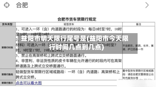 益阳市明天限行尾号是(益阳市今天限行时间几点到几点)-第1张图片