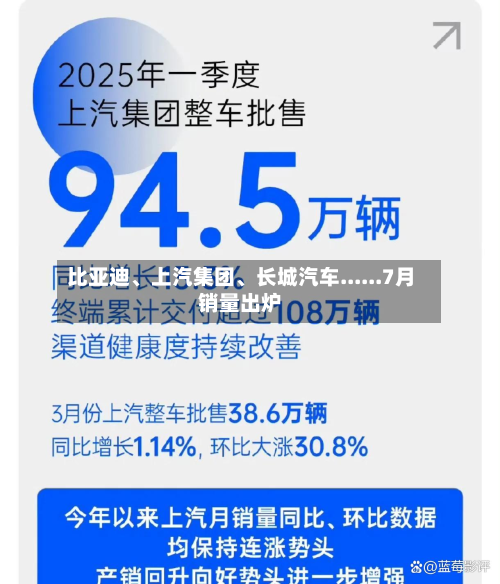比亚迪、上汽集团	、长城汽车......7月销量出炉-第3张图片