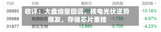 收评：大盘缩量回调，核电光伏逆势爆发	，存储芯片重挫-第3张图片