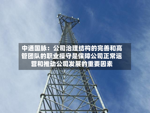 中通国脉:公司治理结构的完善和高管团队的职业操守是保障公司正常运营和推动公司发展的重要因素-第1张图片