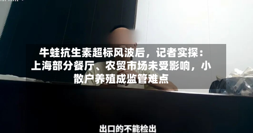 牛蛙抗生素超标风波后，记者实探：上海部分餐厅、农贸市场未受影响，小散户养殖成监管难点-第2张图片