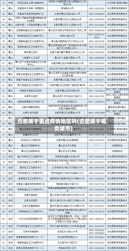 合肥属于重点疫情地区吗(合肥属于哪类城市)-第1张图片