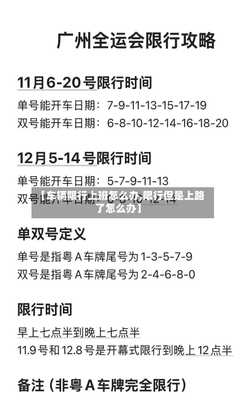 【车辆限行上班怎么办,限行但是上路了怎么办】-第1张图片