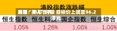 瑞银：中芯世界升至“买入	”评级 目标价上调至96.2港元-第2张图片