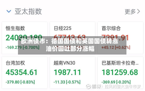 欧洲债市：德国国债和英国国债转涨 油价回吐部分涨幅-第2张图片