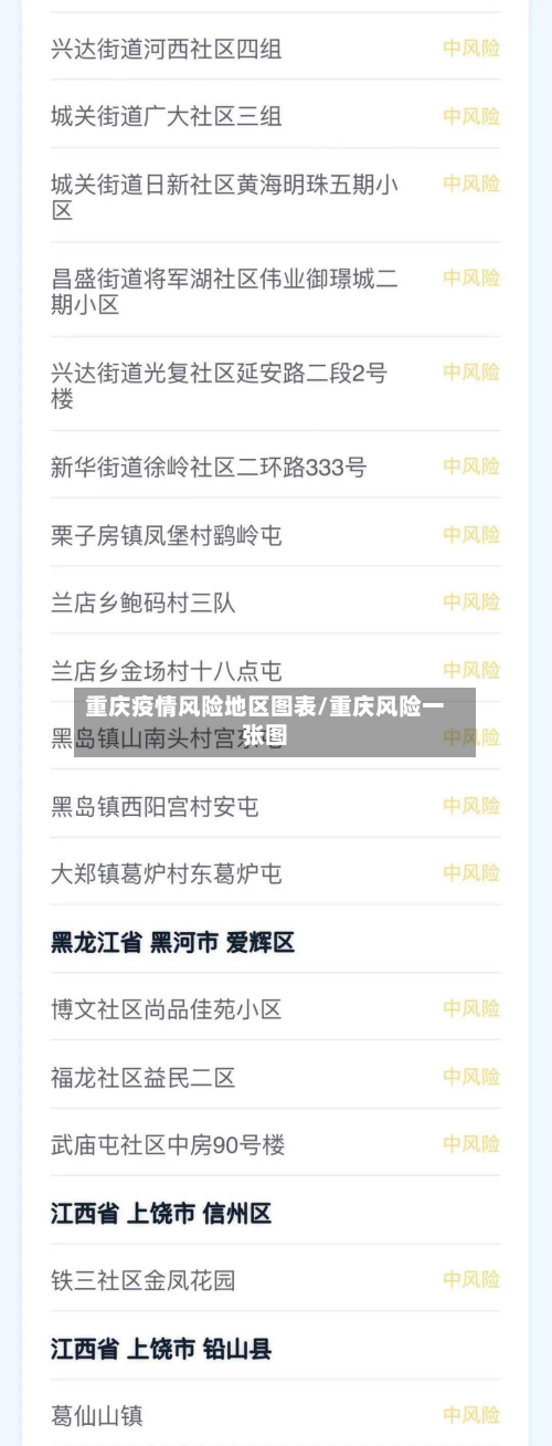 重庆疫情风险地区图表/重庆风险一张图-第1张图片