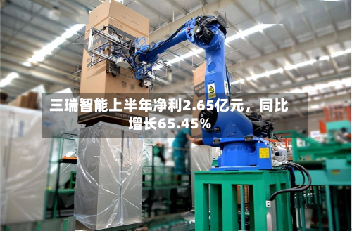 三瑞智能上半年净利2.65亿元	，同比增长65.45%-第2张图片