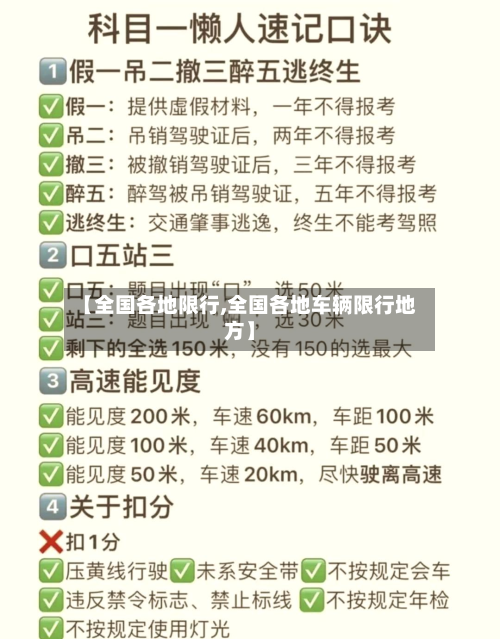 【全国各地限行,全国各地车辆限行地方】-第1张图片