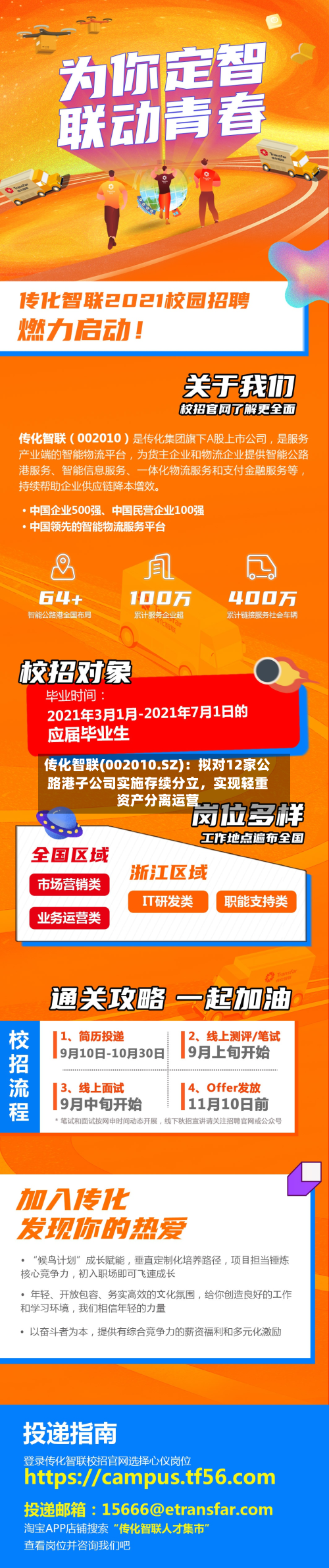 传化智联(002010.SZ)：拟对12家公路港子公司实施存续分立，实现轻重资产分离运营-第2张图片