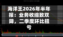 海洋王2026年半年报：业务收缩致双降，二季度环比扭亏-第2张图片