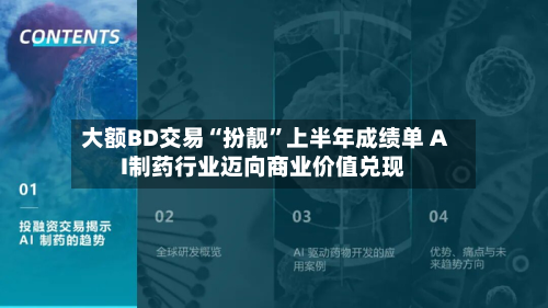 大额BD交易“扮靓”上半年成绩单 AI制药行业迈向商业价值兑现-第3张图片