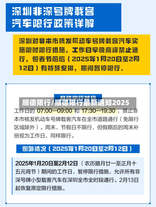 顺德限行/顺德限行最新通知2025